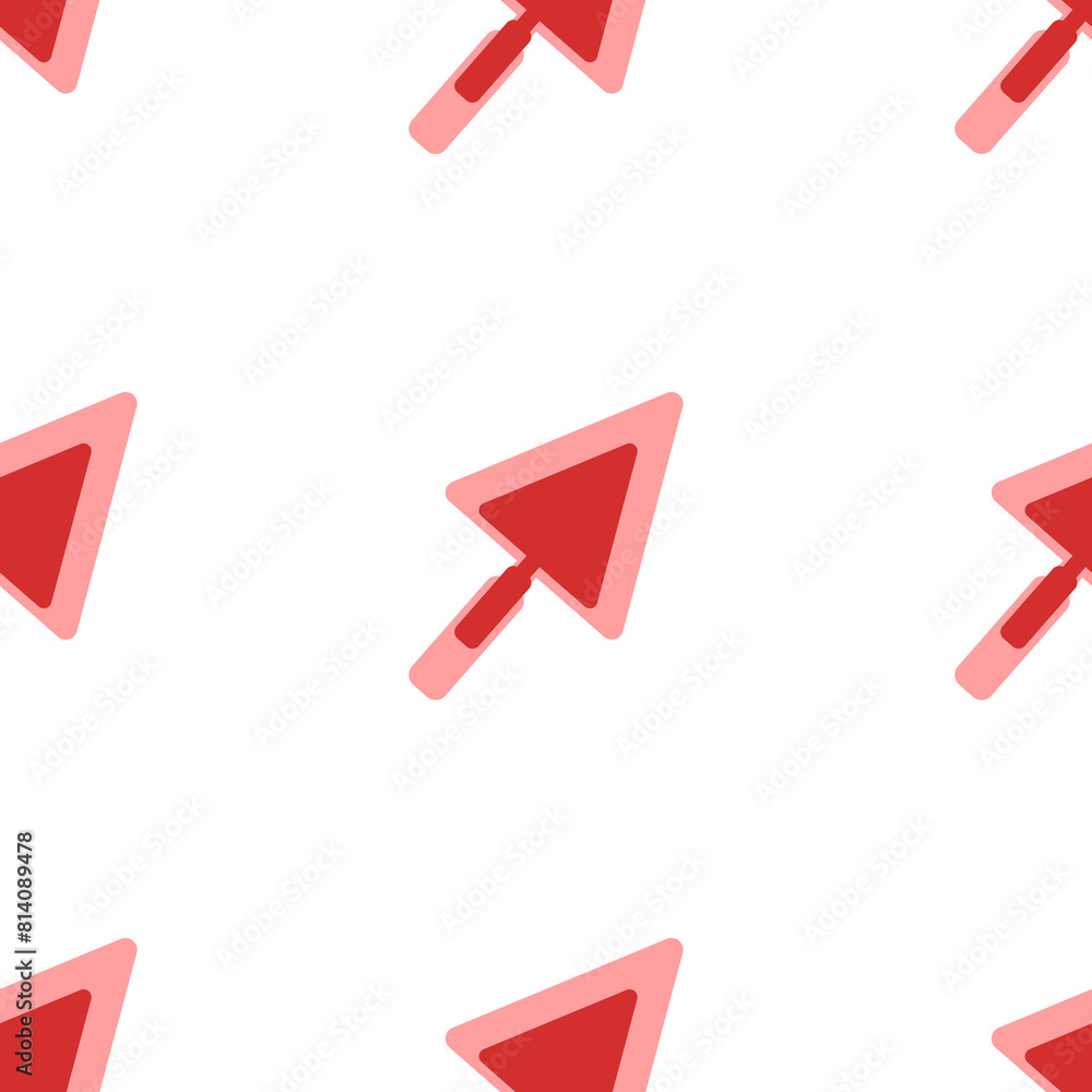 Aufkleber seamless pattern of large isolated red trowel symbols. the elements are evenly spaced. illustration 