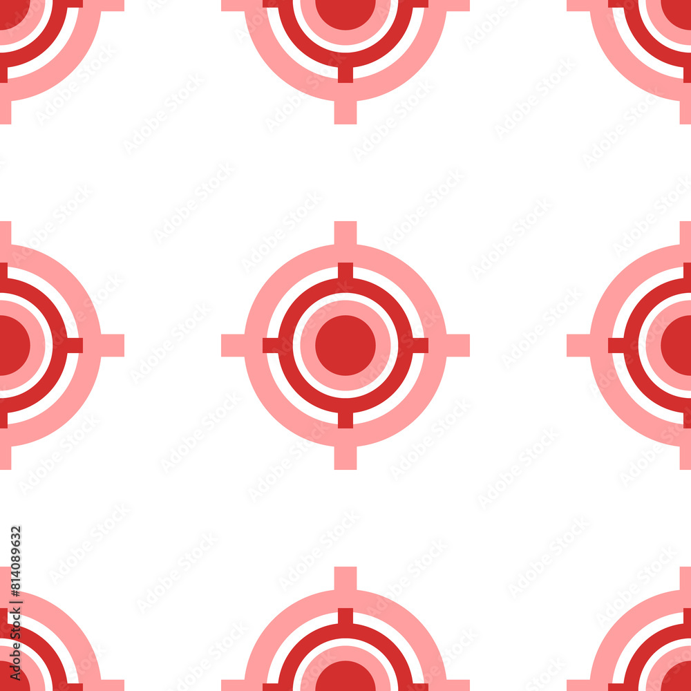 Poster seamless pattern of large isolated red crosshair symbols. the elements are evenly spaced. illustrati