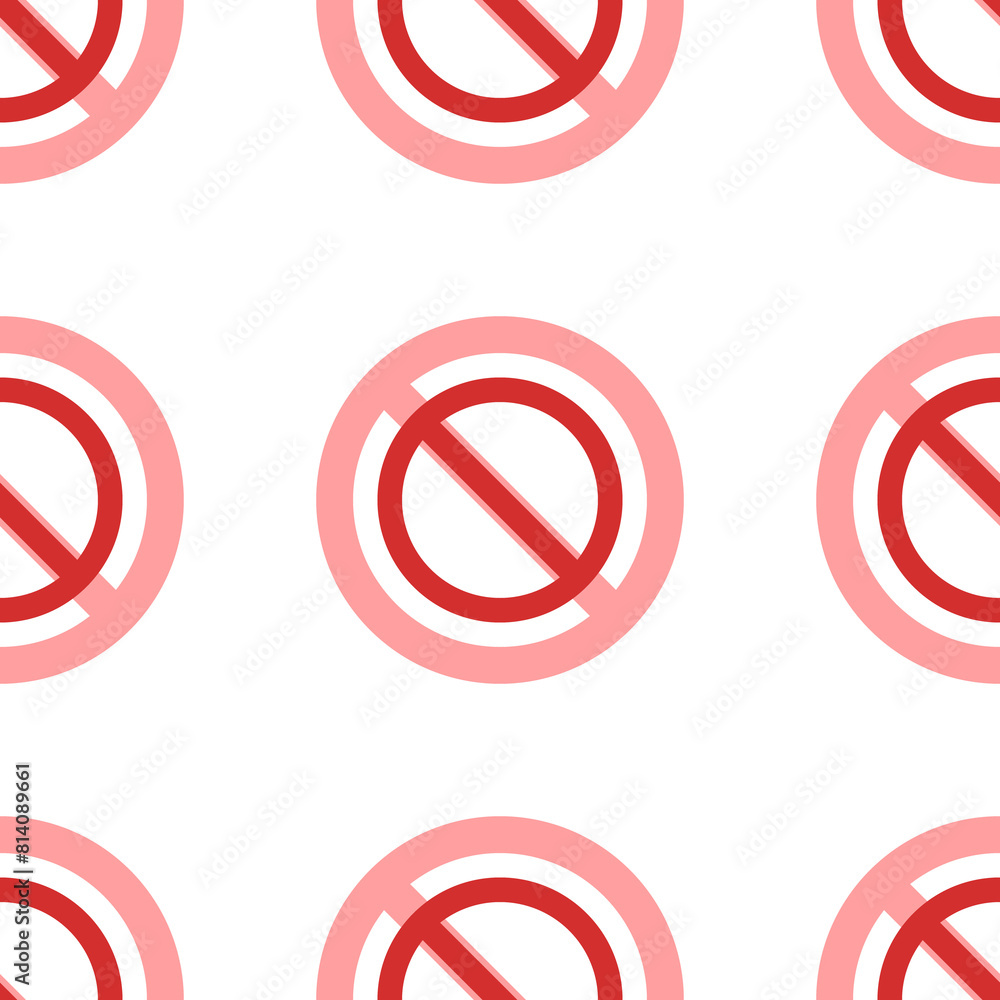 Aufkleber seamless pattern of large isolated red stop symbols. the elements are evenly spaced. illustration on