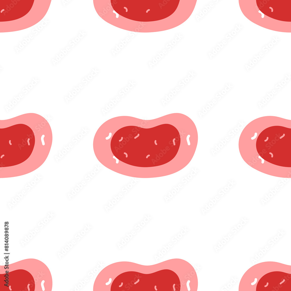 Poster seamless pattern of large isolated red potatoes symbols. the elements are evenly spaced. illustratio