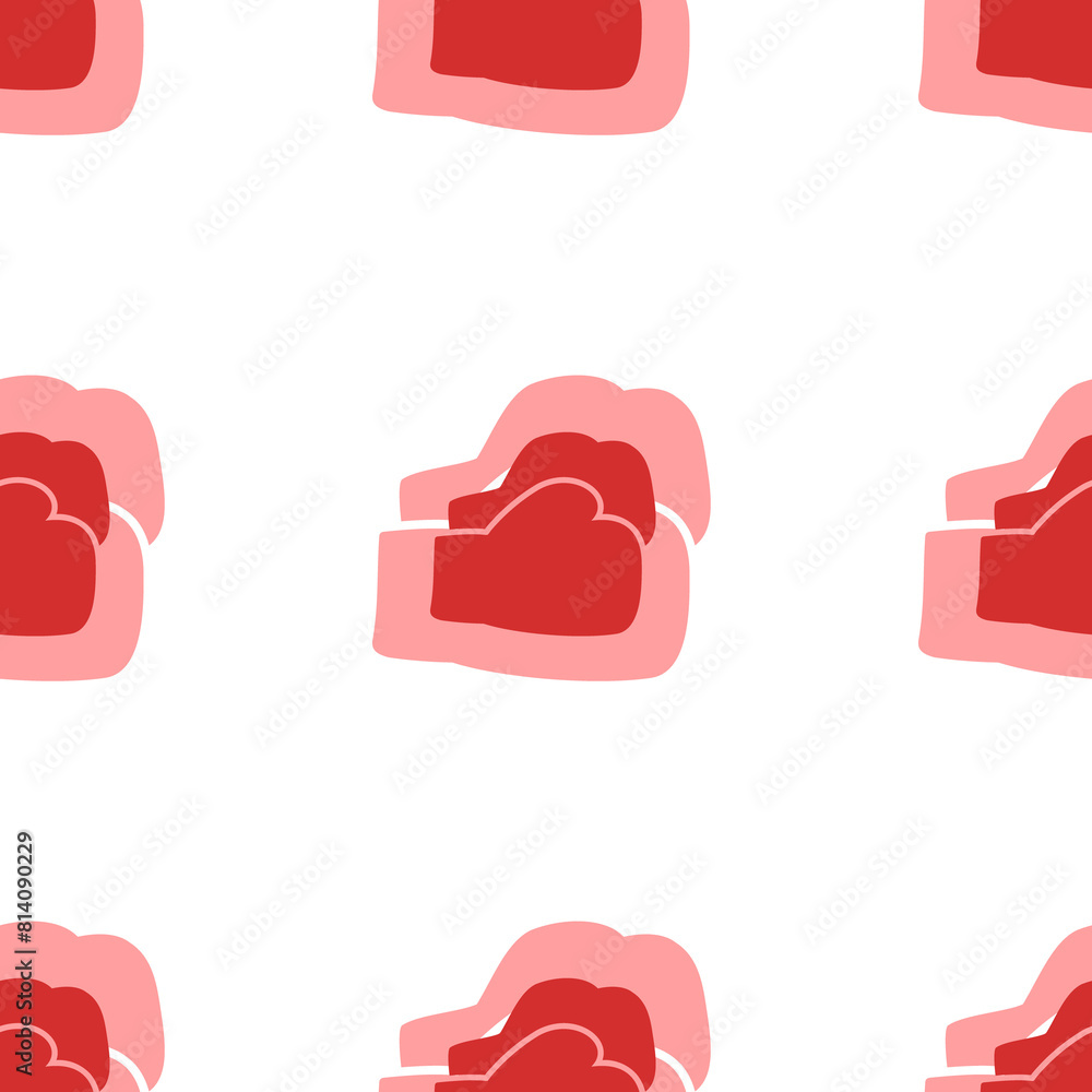 Poster seamless pattern of large isolated red boxing gloves symbols. the elements are evenly spaced. illust