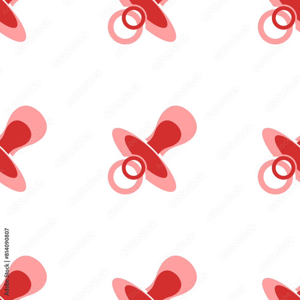Poster seamless pattern of large isolated red nipple symbols. the elements are evenly spaced. illustration 