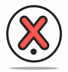 Obraz premium No question mark sign, simple vector illustration with bold black outlines on white background