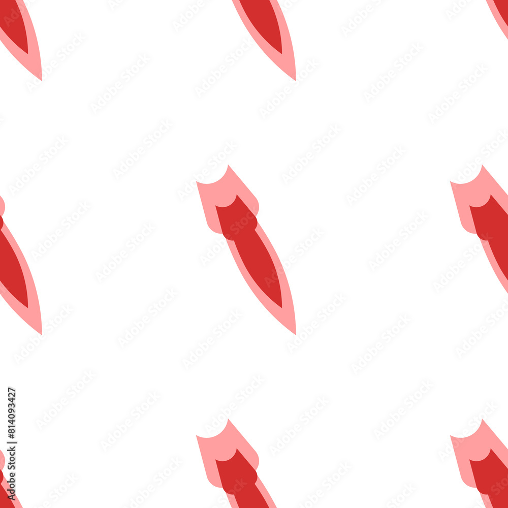 Poster seamless pattern of large isolated red falling rocket symbols. the elements are evenly spaced. illus