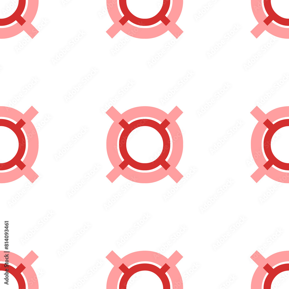 Aufkleber seamless pattern of large isolated red currency signs. the elements are evenly spaced. illustration 