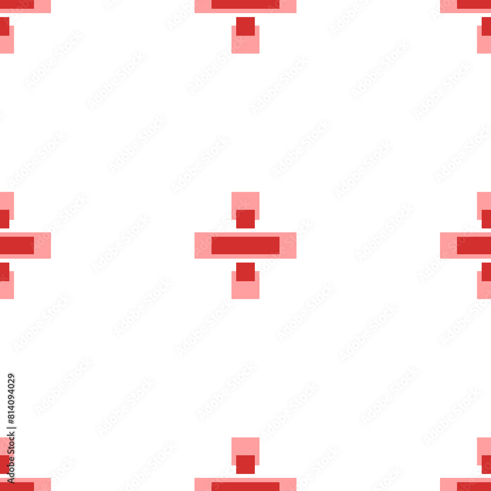 Poster seamless pattern of large isolated red division symbols. the elements are evenly spaced. illustratio