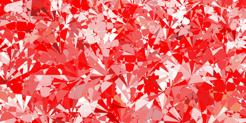 Light Red, Yellow vector background with polygonal forms.