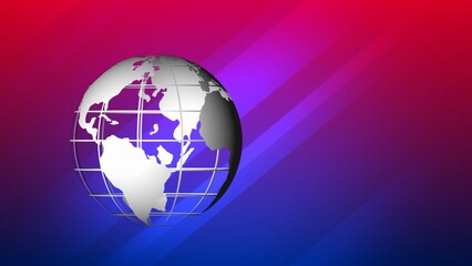 Abstract background basic geometry line overlaps and arranges in a random pattern. world map background, TV News show Broadcast template.