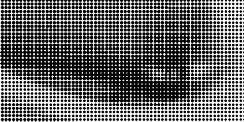 Modern abstract gradient black halftone dots background minimal pop art template design for texture illustration, luxury black and white futuristic design in geometric shape and seamless pattern.