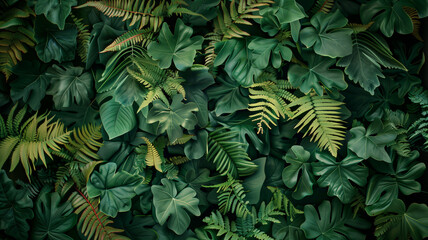 Fern Background with Copy Space, Banner. Generative AI