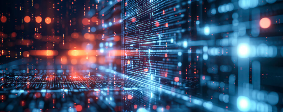 Abstract background with computer code. Programming concept.