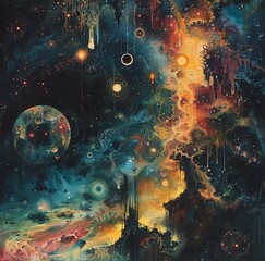 Kaleidoscope Cosmos Exploring Celestial Plains