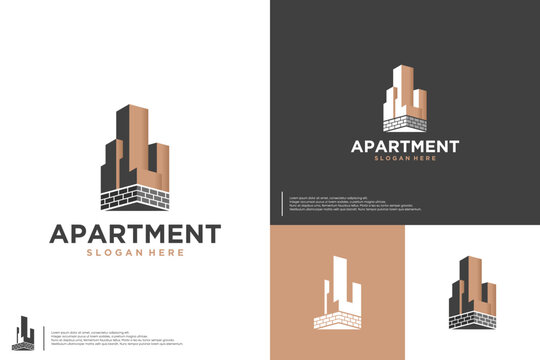 construction structure, architect building, logo design vector.