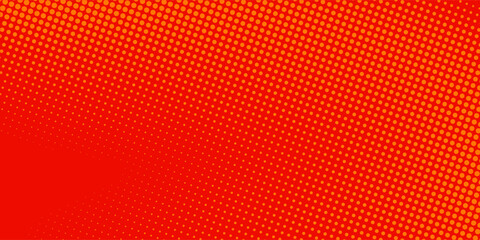 Dots halftone orange color pattern gradient texture with technology digital background. Dots pop art comics with summer background.