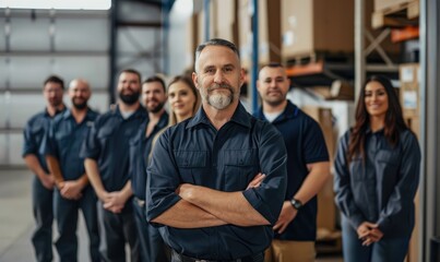 A moving company employees