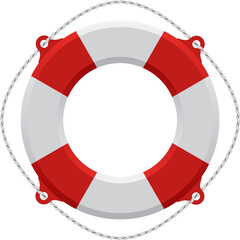 vector lifebuoy. life ring with rope