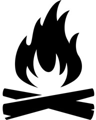 vector bonfire flame. campfire icon