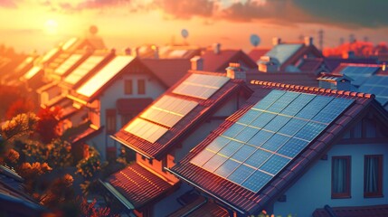 Vibrant Energy: Detailed Rooftop Solar Panel for Sustainable Solutions and Environmental Awareness