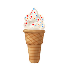 ice cream cone on a transparent background