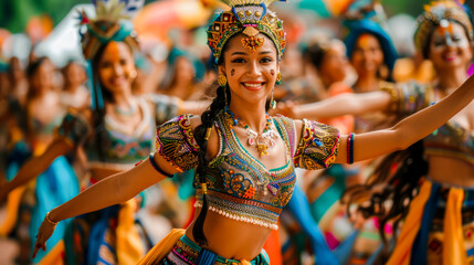 Indian dancers performing at festival