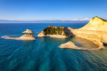 Schöne Felsformation Kap Drastis im Norden der griechischen Insel Korfu