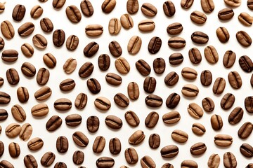 Obraz premium coffee beans repeating line pattern generative ai