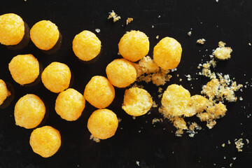Corn balls with cheese