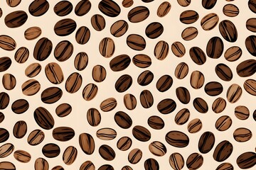 Obraz premium coffee beans repeating line pattern generative ai
