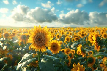 Obraz premium field of sunflowers