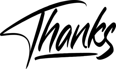 Thanks Underline Handwritten. Thank you Brush Pen Italic Oblique font. Calligraphy script. Expressive Fancy slanted Hand written typeface. Thanksgiving day.