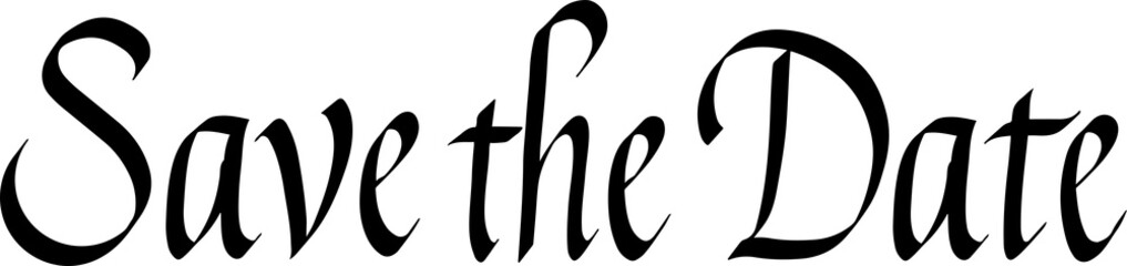 Italic Lettering Save the Date font. Calligraphy script. Vintage Hand written classic serif typeface. Wedding couple. Marriage.