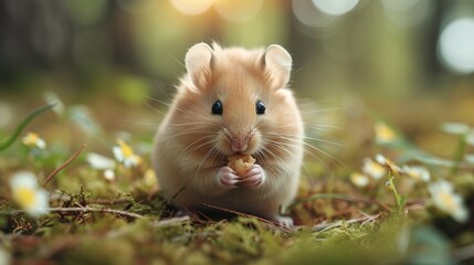Tiny Delight: Hamster Playing Fun