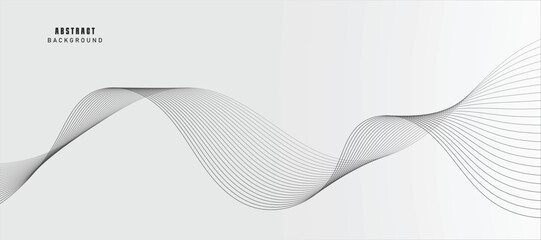 Wave lines vector illustration. Curve wave seamless pattern. Line art striped graphic template.
