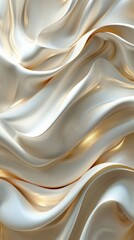 Fototapeta premium Close Up View of Wavy White Surface