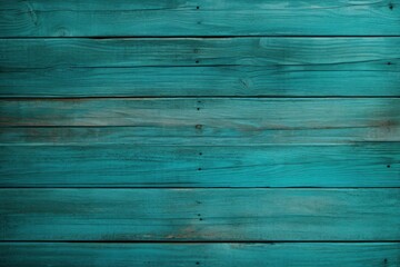 Obraz premium Weathered Turquoise planks. Wooden board timber. Generate Ai