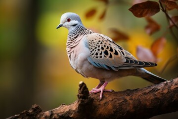 Peaceful Turtle dove. Animal spring forest. Generate Ai