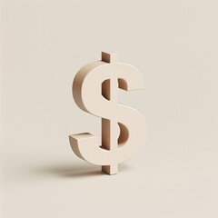 A simple, minimal linear illustration of a dollar sign floating in the air.
