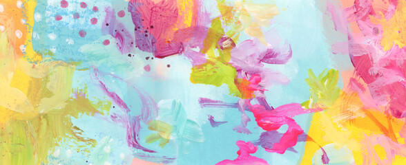 Art Watercolor and Acrylic smear blot painting with pencil, oil pastel line scribble elements. Abstract texture color brushstroke stain background.