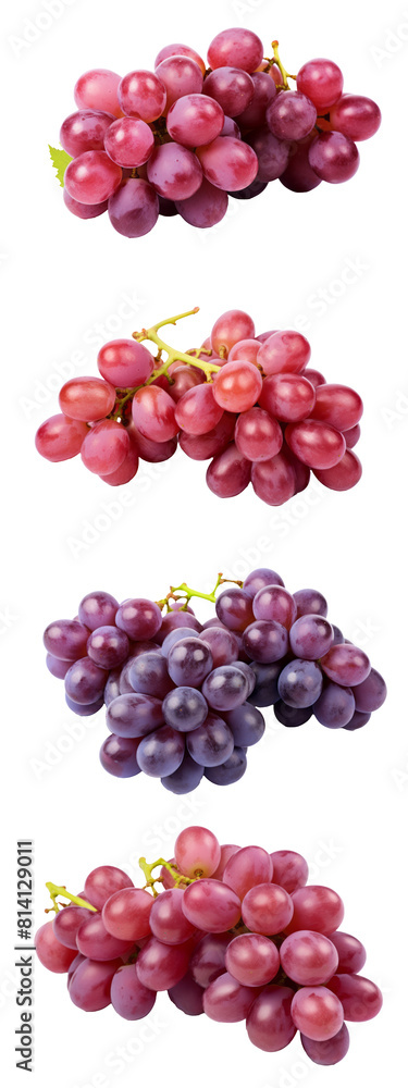 Poster elegant cluster of grapes: a pristine set isolated on transparent background. perfect for majestic c