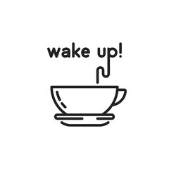 cup of coffee icon like wake up in morning