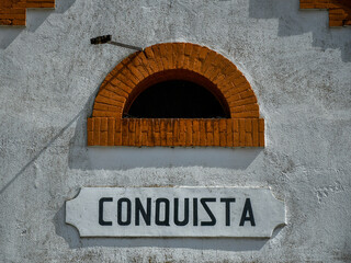 Railway history, Old railway station of Conquista, Cordoba, Andalusia, Spain