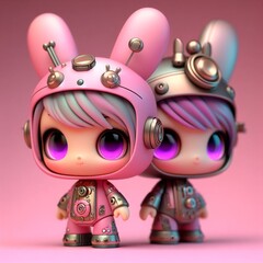 Fototapeta premium pink robot