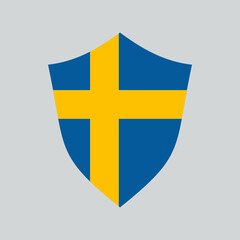 Sweden Flag in Shield Shape Frame