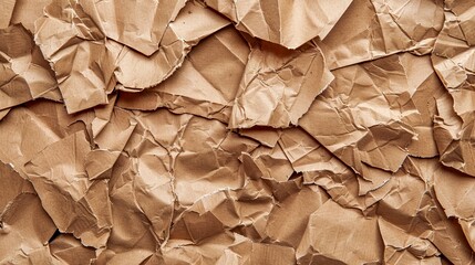 A detailed view of a brown recycled paper cardboard texture, originating from a packing box