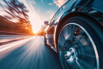 High speed driving on highway conceptualized