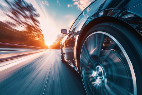 High speed driving on highway conceptualized