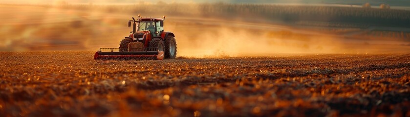 Agriculture, Tractor, Agricultural Storage Warehouse, Concept Agriculture Background.