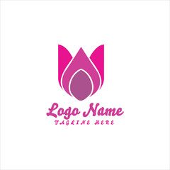 Luxury woman face beauty logo design template
