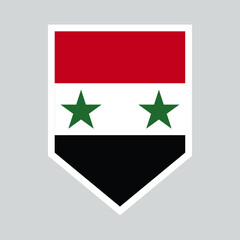 Syria Flag in Shield Shape Frame