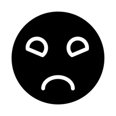 emoji mood off Gliph Icon Design